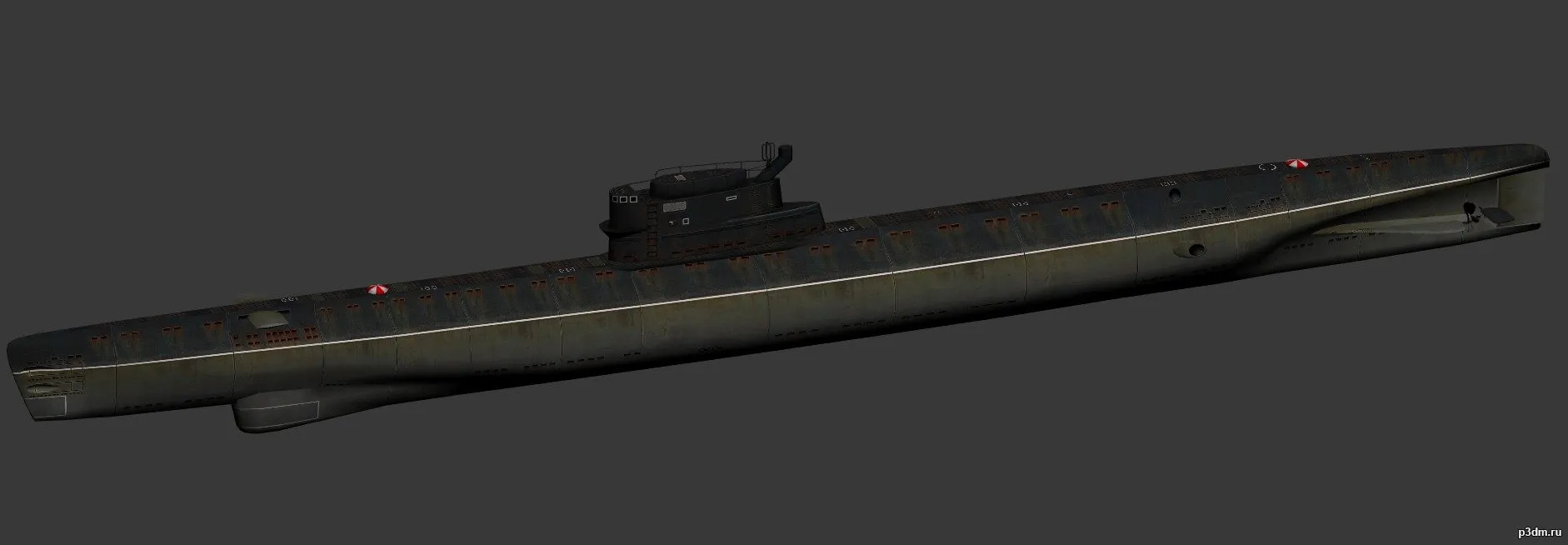 ships 3d models – Whiskey-class submarine – whiskey