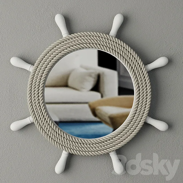 Ship’s Wheel Mirror 3DS Max Model