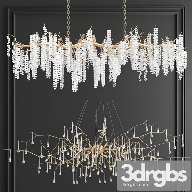 Shiro & serip branching chandelier