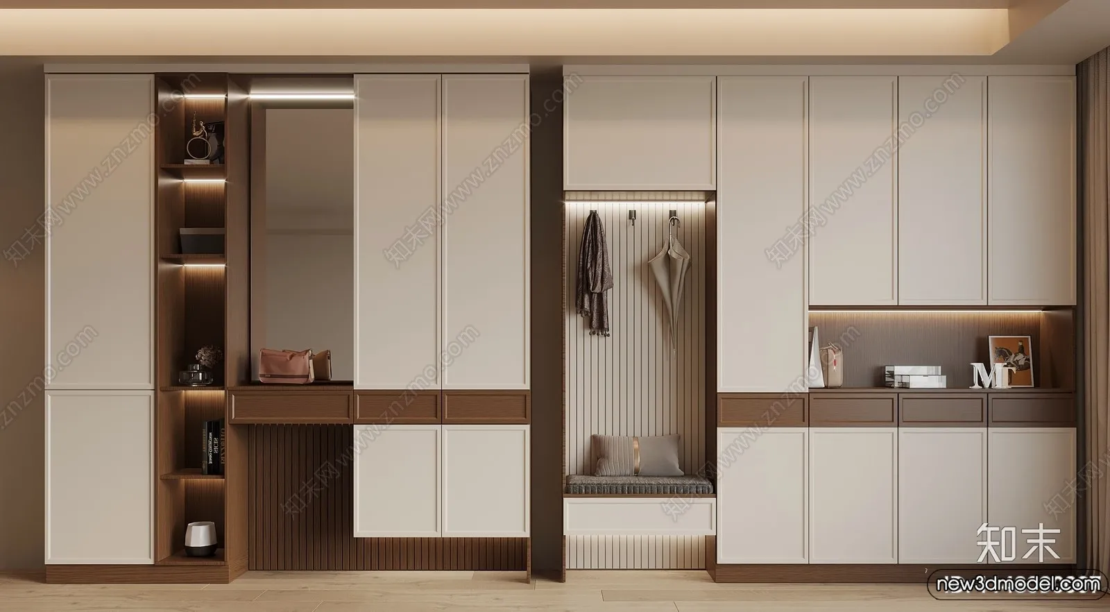 Shoe Cabinet and Racks – 3D Models for Interior – 012