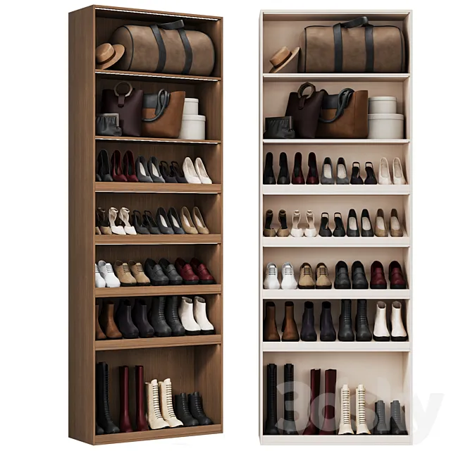 Shoe cabinet with filling 001 3dsMax Model