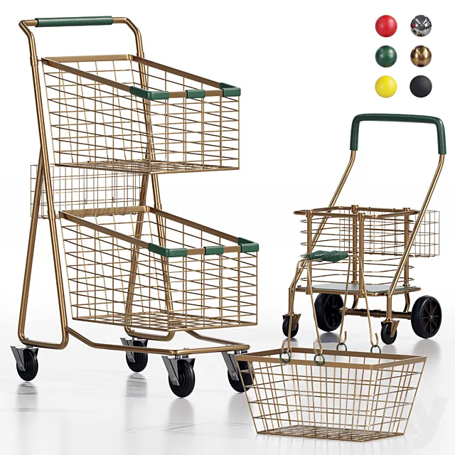 shop cart set01 3dsMax Model