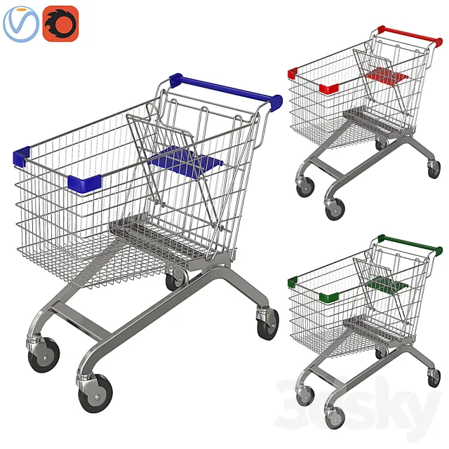 Shopping cart 3DS Max Model