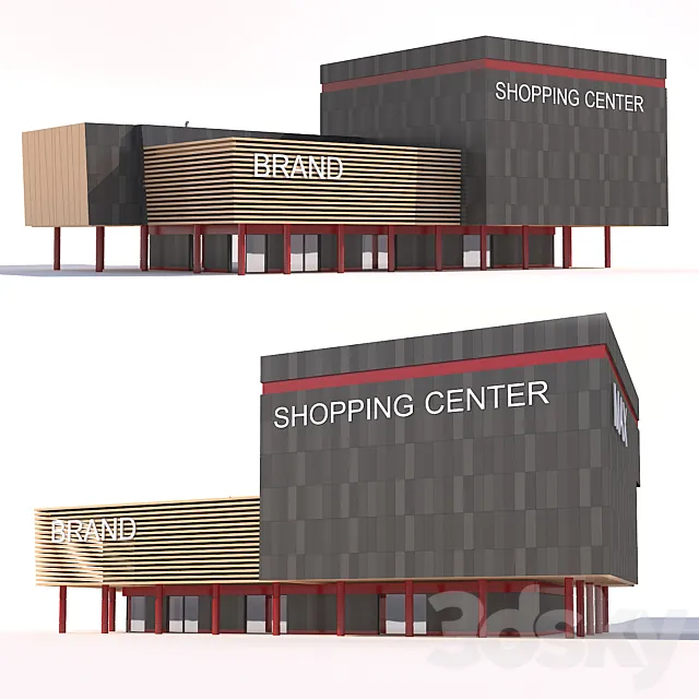 Shopping Center 01 3DS Max Model