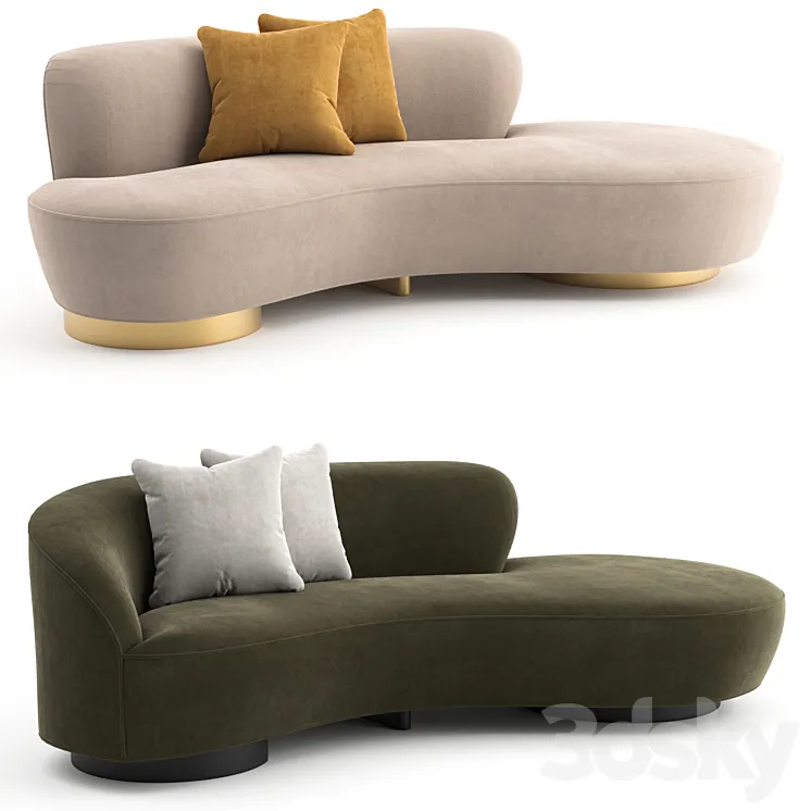 Shorty Sofa by Vladimir Kagan 3DS Max