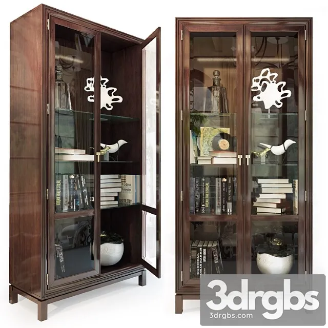 Showcase jason glass door cabinet .hickory white 3dsmax Download