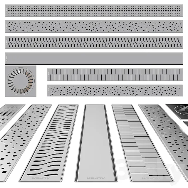 Shower drain ALPEN 3ds Max