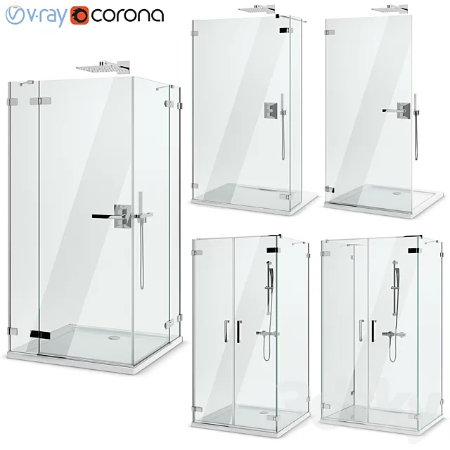 Shower enclosures and doors Radaway | Arta set 99 3ds Max