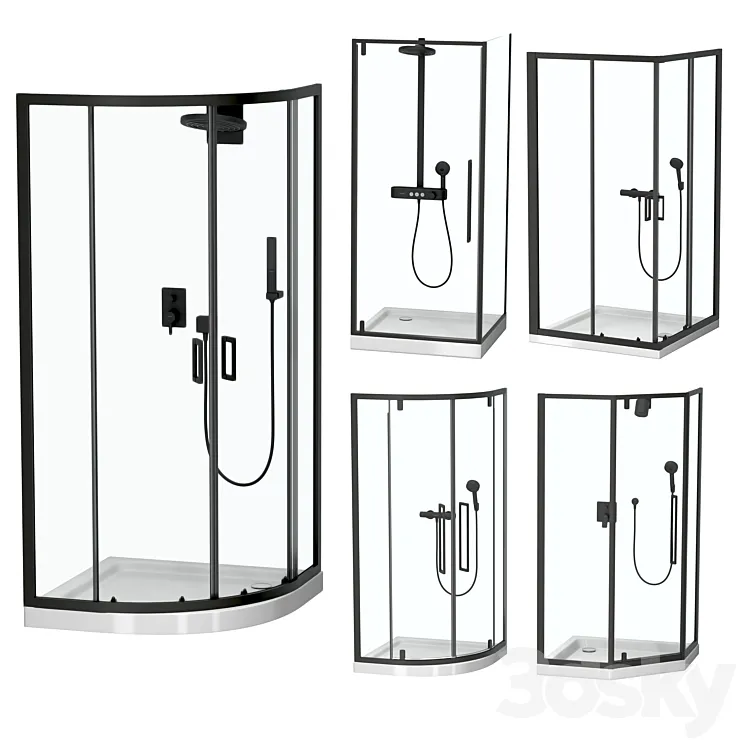 Shower enclosures by RGW set 3DS Max