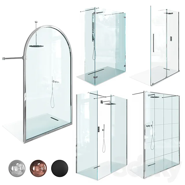 Shower enclosures Radaway vol 06 3ds Max