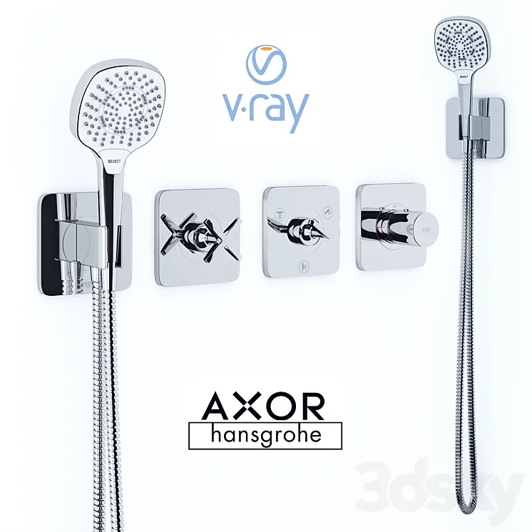 Shower Hansgrohe Axor 3DS Max