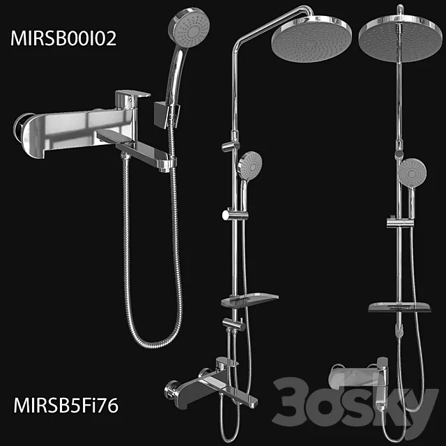 Shower system and bath mixer Iddis Mirro 3ds Max