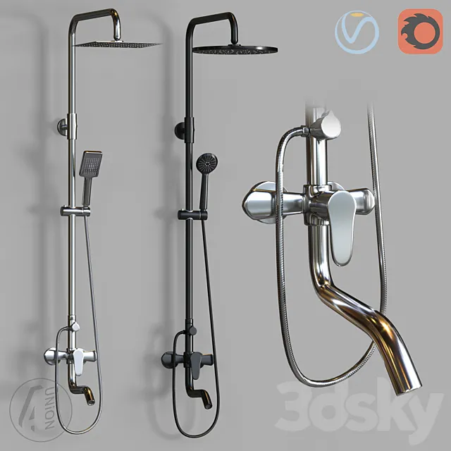 Shower system SHR-0020 3DS Max Model