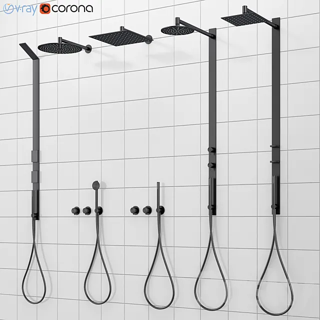 Shower systems and faucets CEA set 40 3DSMax File