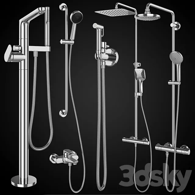 Shower systems and hygiene showers Ravak | GROHE | Villeroy & Boch | | Griferías Galindo set 91 3ds Max