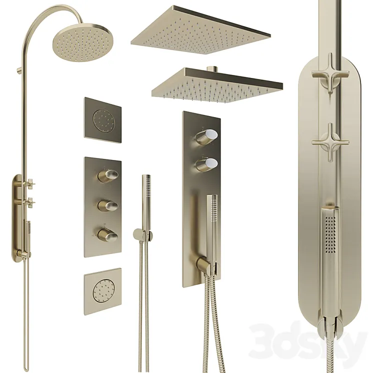Shower systems Armani Roca Set_1 3DS Max