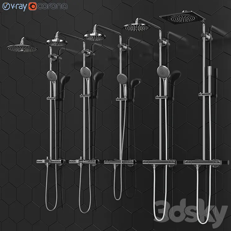 Shower systems GROHE | Vitalio set 48 3DS Max