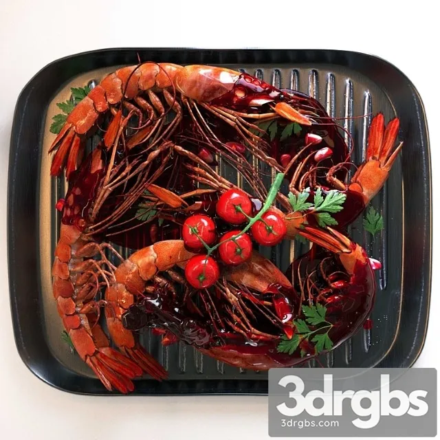 Shrimp dish 3dsmax Download
