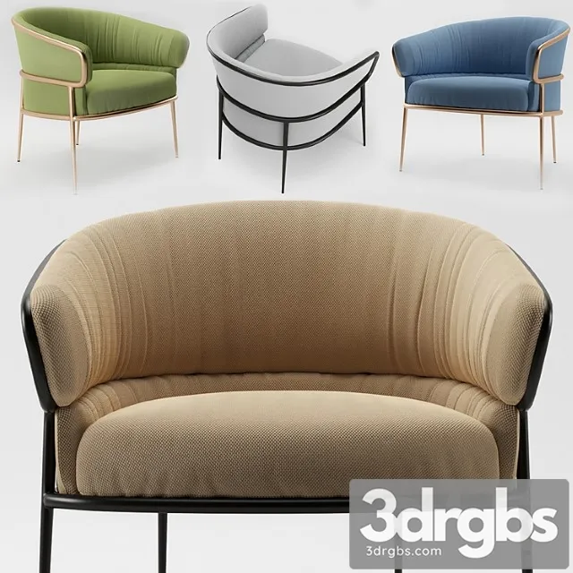 Shu-ying fabric easy chair 3dsmax Download