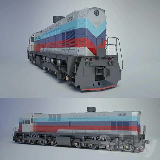 Shunter TEM7 3DS Max Model