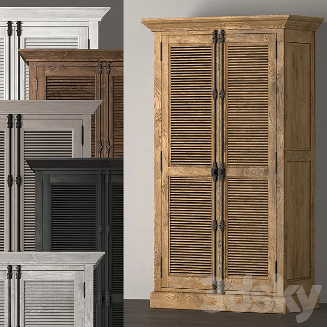 SHUTTER DOUBLE-DOOR CABINET 61010157_WHT 3ds Max