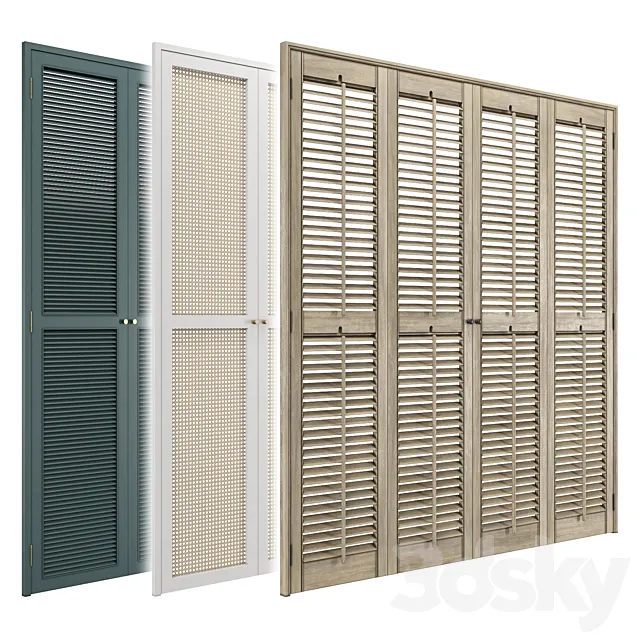 Shutters & Wardrobe Doors Set 3ds Max