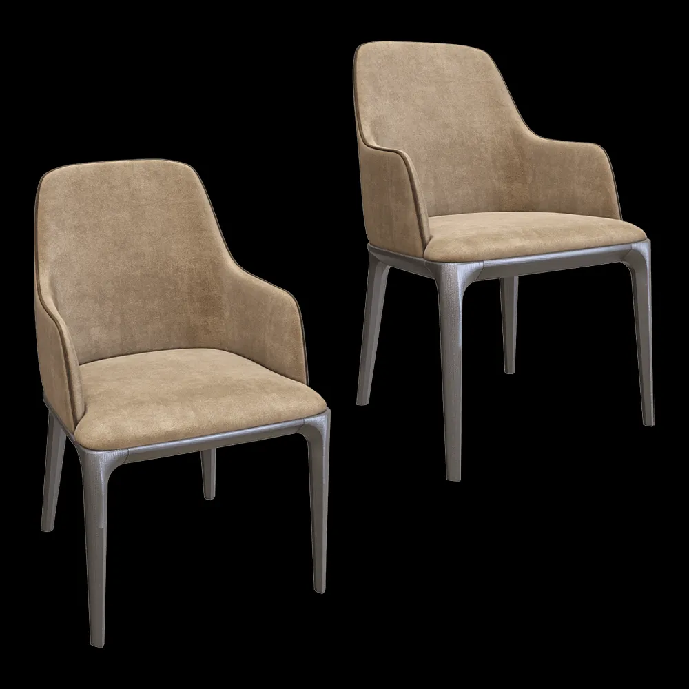 Si Lounge  – Chair with armrests Play 3ds Max