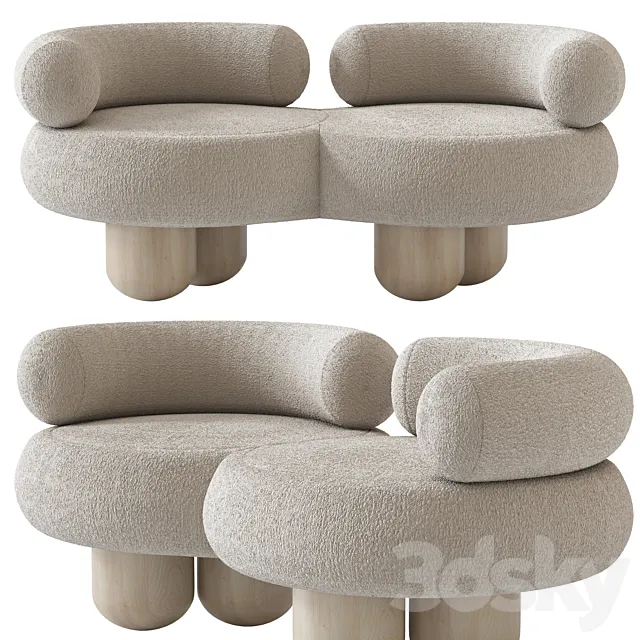 Siamese Sofa by Pietro Franceschini 3ds Max