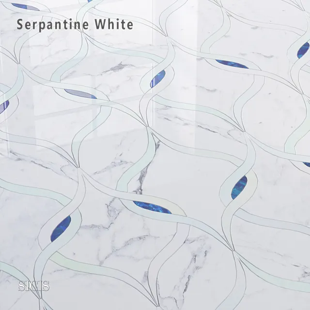 Sicis SiciStone Serpantine white 3ds Max