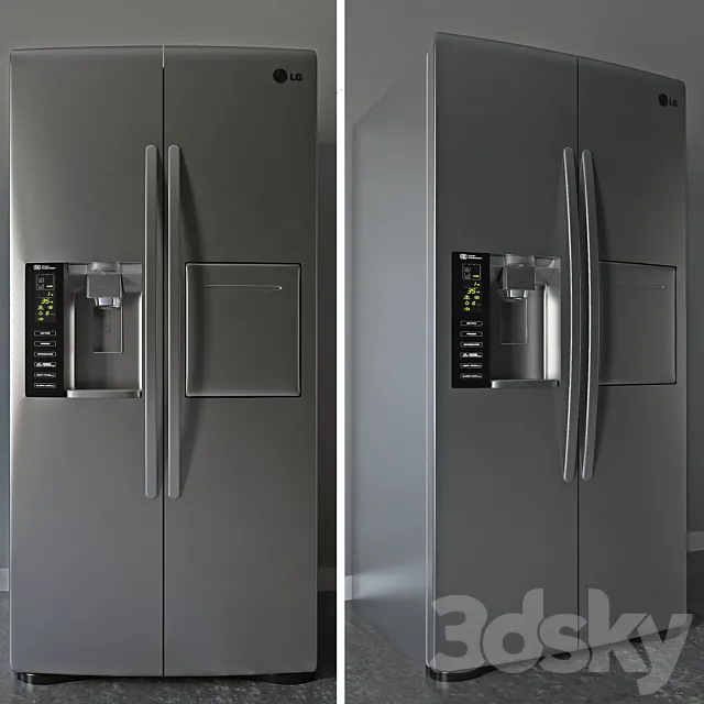 Side by Side Refrigerator 3ds Max