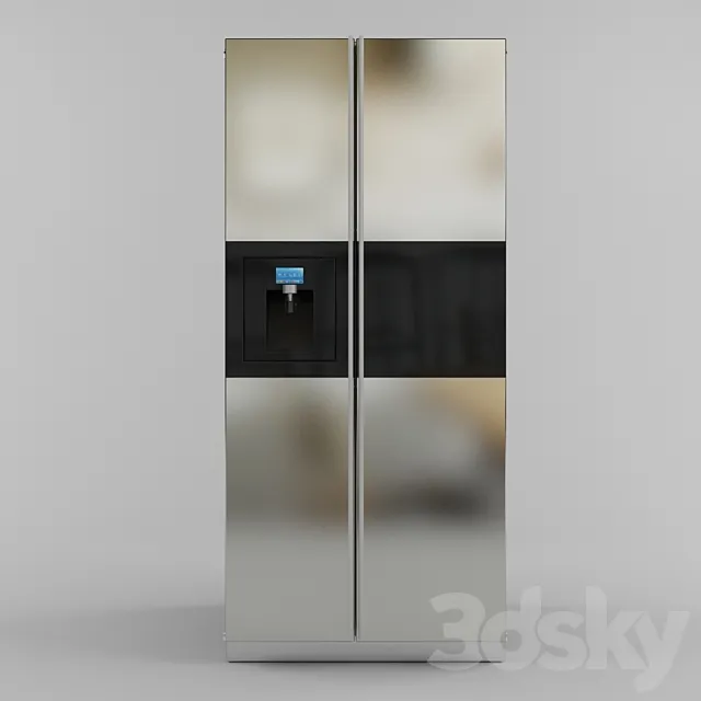 Side-by-side refrigerator 3DSMax File