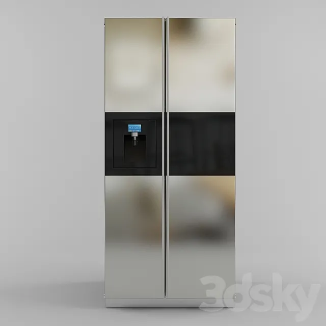 Side-by-side refrigerator 3DS Max Model