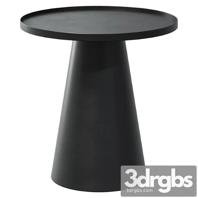 Side table black metal h46 bisha