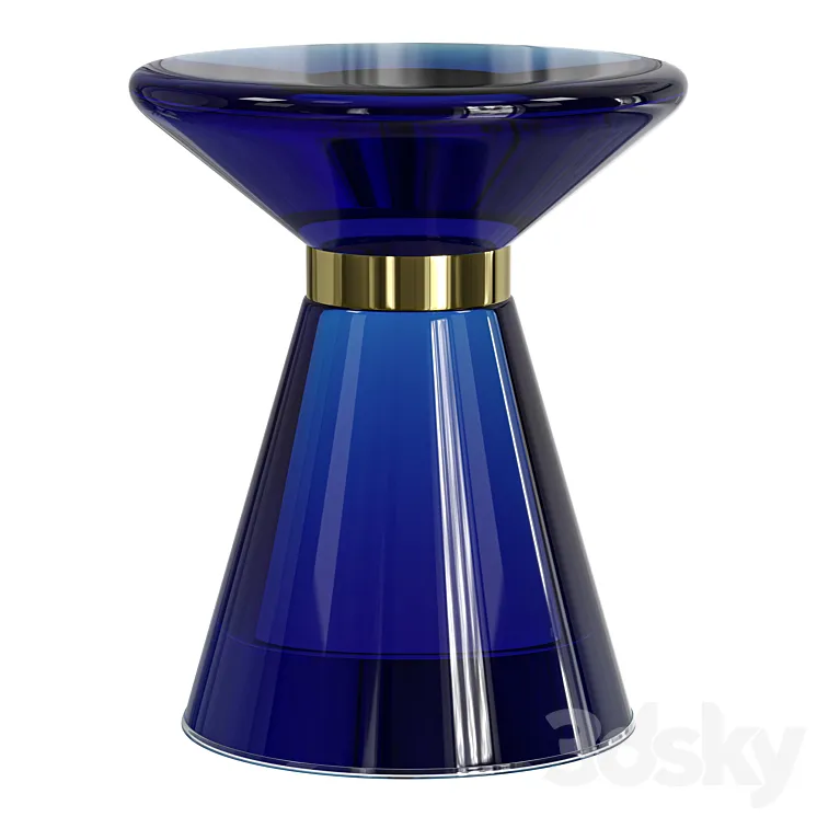 Side table Blue Glass 3DS Max Model