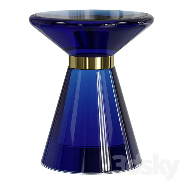 Side table Blue Glass 3dsMax Model