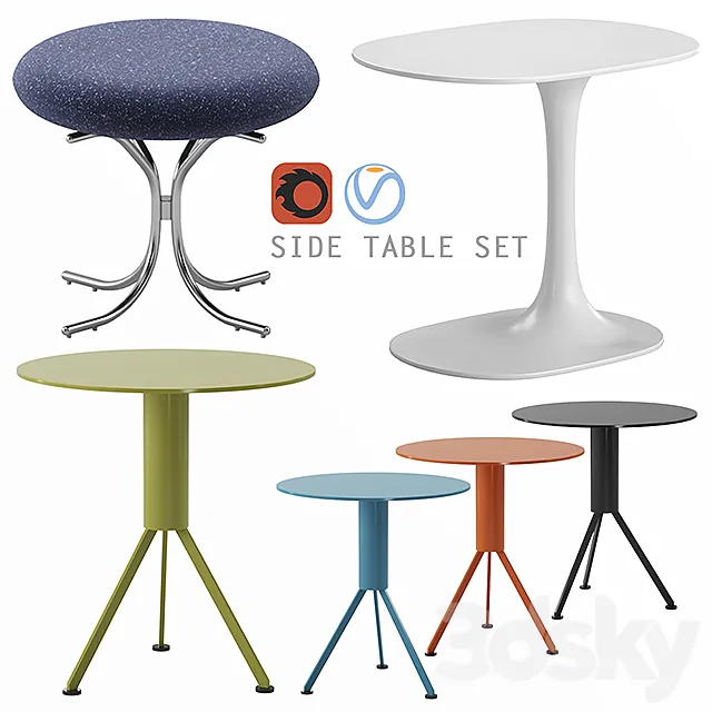 Side table set 3DSMax File