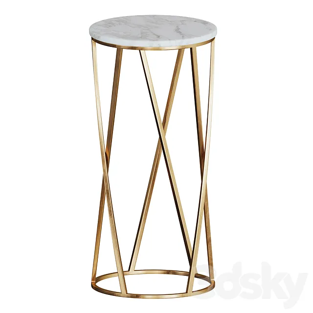 Side table with marble top Marble by Glasar 3ds Max