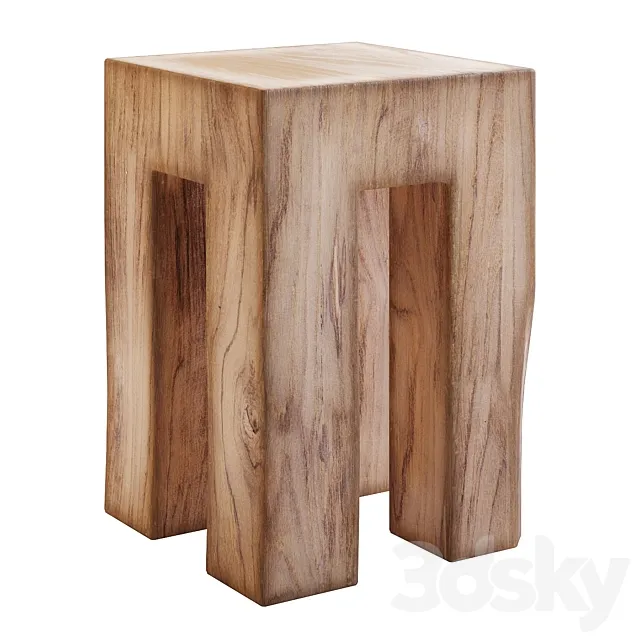 side table with root tooth 3DSMax File