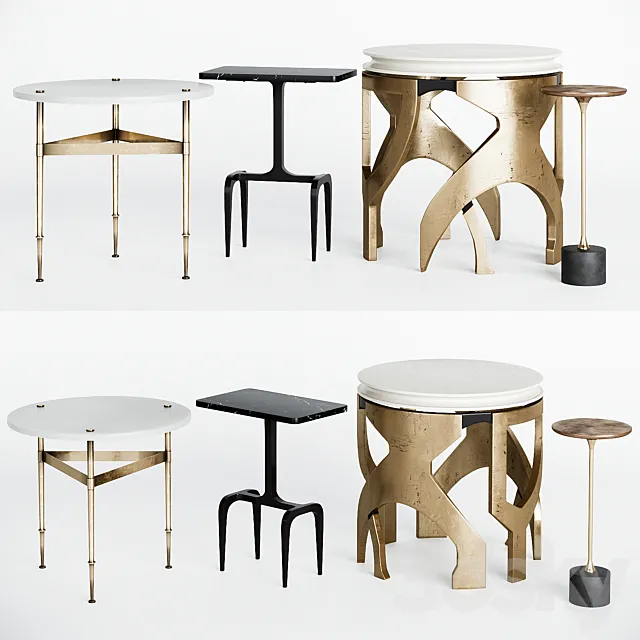 Side tables and accent tables set 3DSMax File