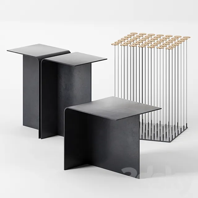 Side tables by Gentner design 3ds Max