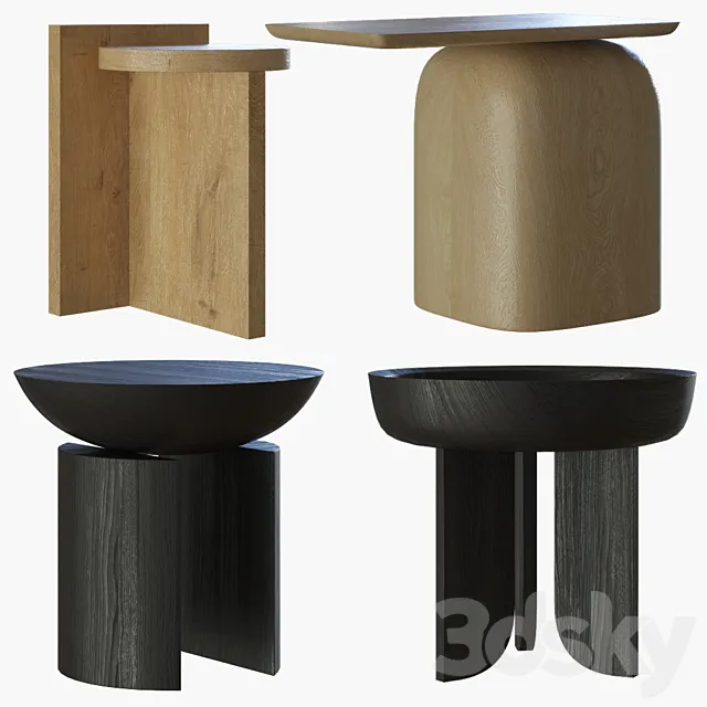Side tables collection # 2 3ds Max