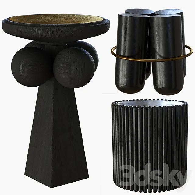 Side tables collection # 4 3ds Max