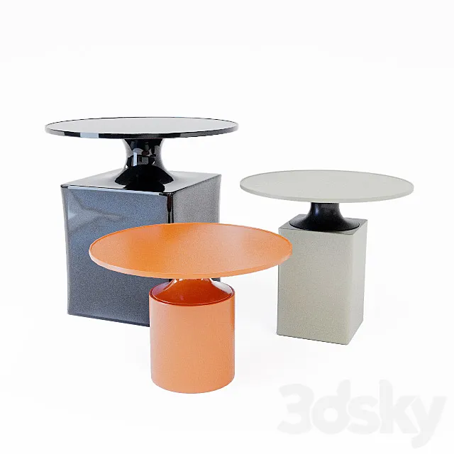 Side tables set 3DS Max Model