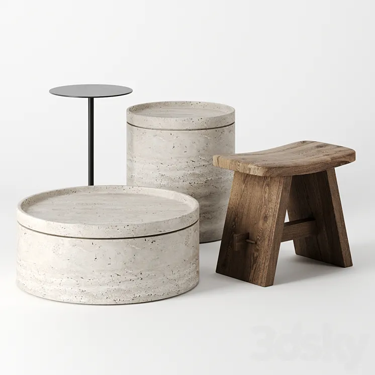 Side tables set 3DS Max