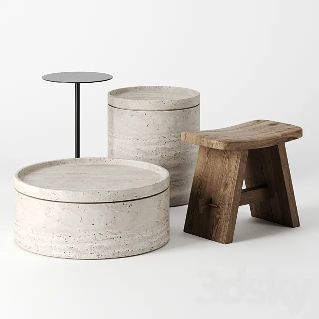 Side tables set 3DSMax File