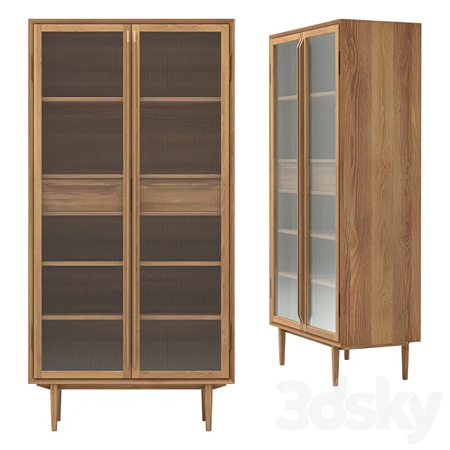 Sideboard Bruni high with stained glass 80*160*40 cm 3ds Max