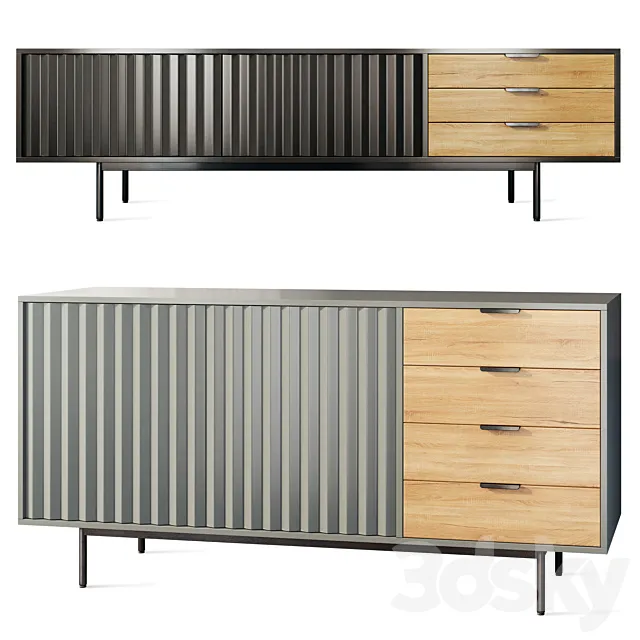 Sideboard chest of drawers and TV cabinet Woody Dream Home 3ds Max