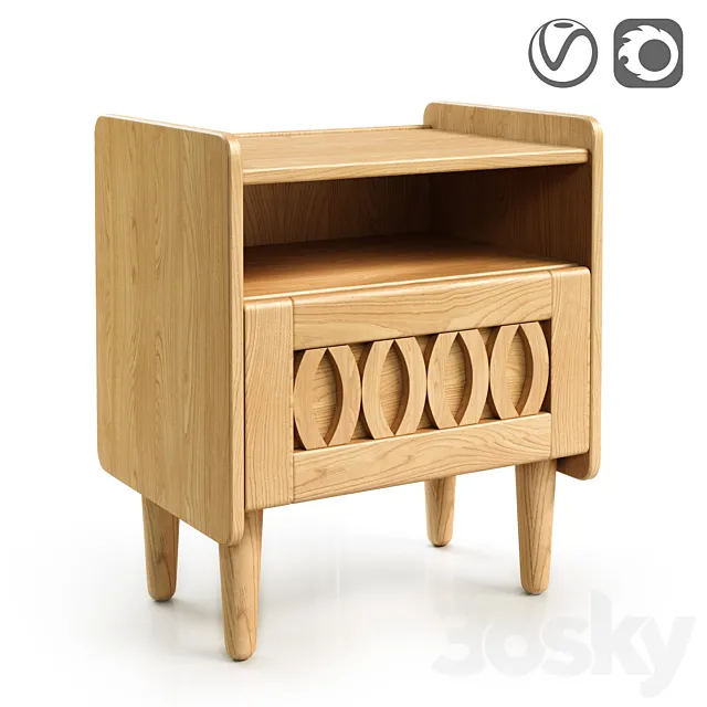 Sideboard in vintage Malu style 3DS Max Model