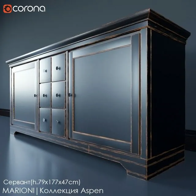 Sideboard MARIONI 02089 collection ASPEN 3dsMax Model