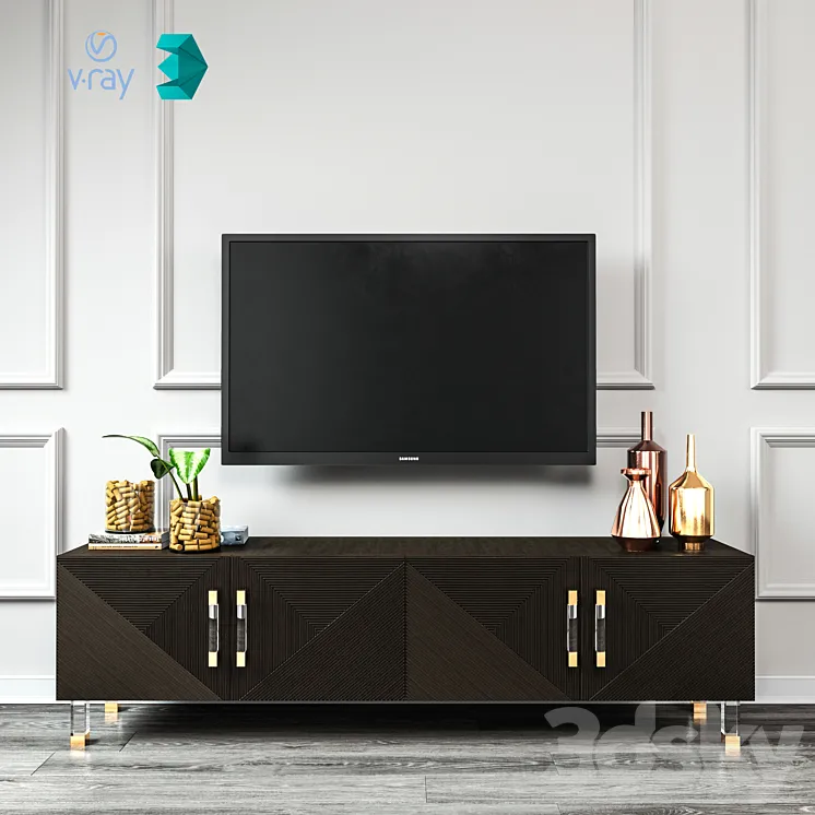 sideboard TV 3DS Max